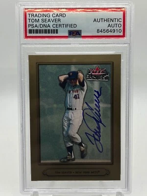 Tom Seaver New York Mets 2002 Fleer Fall Classic #84 Signed Autograph PSA DNA - Image 1 of 2
