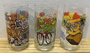 Vintage 1981 McDonalds - The Great Muppet Caper Glasses - Jim Henson - Set of 3 - Picture 1 of 13