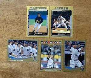 NY Yankees Topps Gold Parallel (5) card lot-Gold Parallel- Jeter, A.Rod, Rivera - Picture 1 of 5
