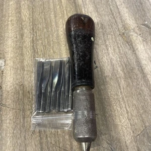 Antiker Miller Falls Multi Tool Schraubendreher mit 8 Bits - Holzgriff pat’d 14.01.1868 - Bild 1 von 9