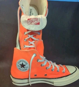 Top alto Converse Chuck Taylor All Star naranja neón para mujer talla 8 para hombre talla 6 - Imagen 1 de 11