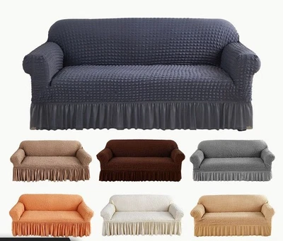 Sofa Sitzkissenbezug Stretch Sofabezug Couch Schonbezug Sofahusse 1/2/3/4 Sitzer - Bild 1 von 4