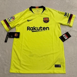 2018-19 Nike Youth Barcelona Yellow Away Soccer Jersey Large L Barca Boys - Picture 1 of 13