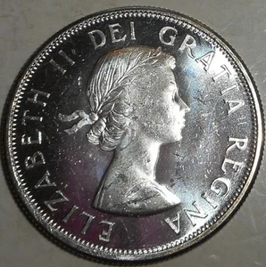 1963 Canadian Half Dollar, Very nice UNC coin, DMPL?, Nice addition, SHIPS FREE - Picture 1 of 2