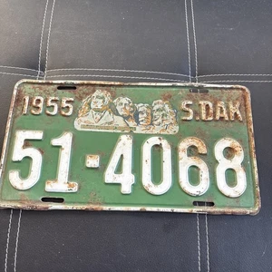South Dakota  1955 # 51-4068 Single Plate  - Picture 1 of 4
