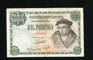 tu_bazar BILLETE 1000 PESETAS 1946 MUY BUEN APRESTO MBC - Foto 1 di 2