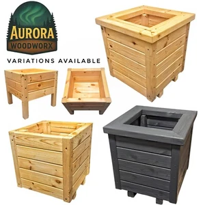 Large Wooden Garden Planter - Handmade Trough Patio & Outdoor Plants - Picture 1 of 28