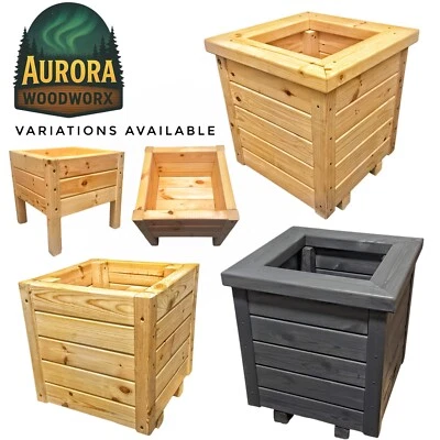 Large Wooden Garden Planter - Handmade Trough Patio & Outdoor Plants - Image 1 of 4