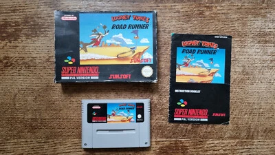 SNES SUPER NINTENDO - LOONEY TUNES ROAD RUNNER IN DEATH VALLEY #PLT UKV PAL CIB - Image 1 of 4