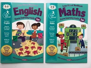Home Education Maths & English Home Learning Workbook Children Age 8-9 years New - Foto 1 di 5