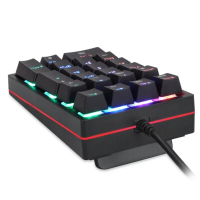 Motospeed USB Wired Numeric Mechanical Keyboard 21 Keys RGB OUTEMU Blue Switch - Image 1 of 4