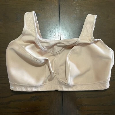 Sujetador Deportivo Glamorise Cami 44DD Entrenamiento Atlético Ajustable Espalda y Correas Bronceado Foto 1 de 4