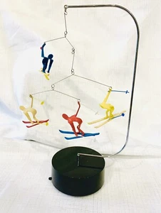 Vintage Mid C Modern Sky Jump Music Box Mobile Kinetic Sculpture Otagiri Japan - Picture 1 of 9