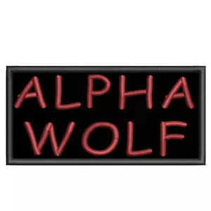 Alpha Wolf Aufnäher 4" bestickt Aufbügeln Applikation Militär Biker Humor lustig - Bild 1 von 12