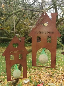 Set 2x Meisenknödelhalter Haus Futterstation Futterhalter Garten Winter Vögel  - Bild 1 von 7