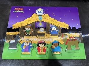 Vintage Mattel Fisher Price Little People Nativity Puzzle 2004 Christmas Wood - Picture 1 of 8
