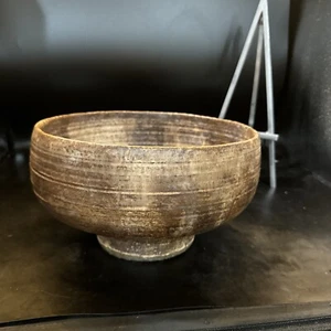 vintage karlsruhe G-148 Large Textured Pottery Ceramic Console Bowl 9 1/2 In - Picture 1 of 13