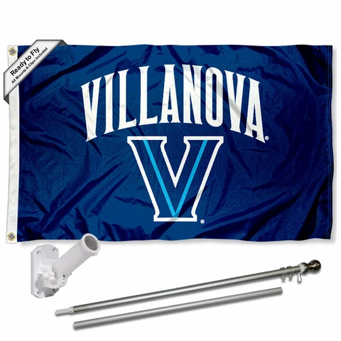 Villanova Wildcats Flag Pole and Bracket Gift Set Package Cover