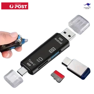 USB-C to USB-A Adapters Type-C Memory Card Reader Support Micro SD/SDHC/OTG/TF - Picture 1 of 11