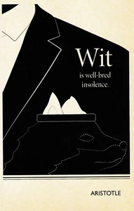 Wit is insolencia bien educada. Aristóteles, El arte de la retórica, 350 aC -- postal - Imagen 1 de 2