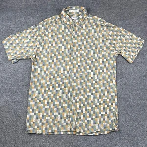 Vtg PIERRE CARDIN Button Up Shirt Men's Medium Rayon Beach Relaxed Single Stitch - Picture 1 of 8