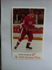 1987--Little Caesars'-DETROIT RED WINGS-#3-Steve Chiasson Postcard.
