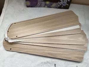 Replacement Ceiling Fan Blades 5 Pcs. 21". Wood Grain Brown - Picture 1 of 6
