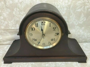 Reloj Seth Thomas Caoba Tambour Case 2 Movimientos 4 Varillas Funciona Golpes y Carillones - Imagen 1 de 12