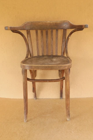 Old Vintage Wooden Bentwood Chair Stool Embossed Seat Bench Thonet Style 1950's Cover