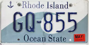 Rhode Island Wave Nummernschild USA License Plate GQ-855 Originalbild - Bild 1 von 1