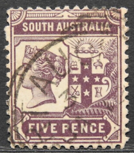 1894 - 1911 : South Australia : 5d Purple : (used) (0436)
