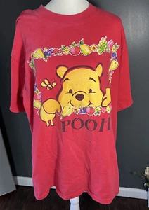 Vintage Winnie The Pooh Women Disney T-shirt Sz XL Floral Honey Tigger Piglet - Picture 1 of 7