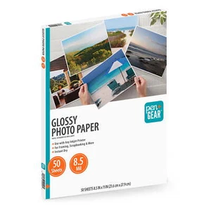Pen+Gear White Glossy Inkjet Photo Paper, 8.5" x 11", 8.5 Mil, 50 Sheets, New - Picture 1 of 11