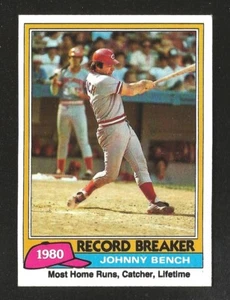 1981 Topps BASEBALL #201 JOHNNY BENCH RB EXMINT+ HOF CINCINNATI REDS (SB1) - Picture 1 of 1