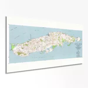 1951 Vieques Island Puerto Rico Topographic Map - Vintage Wall Art Poster Print - Picture 1 of 23