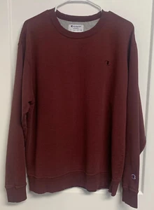 Nice Champion Reverse Weave Sweatshirt -Burgundy- Maroon-Large - Picture 1 of 5