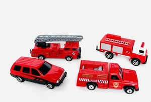 Vintage Collectible Yat Ming No. 1608 Jeep Fire Brigade Red Rescue Diecast Lot - Picture 1 of 7