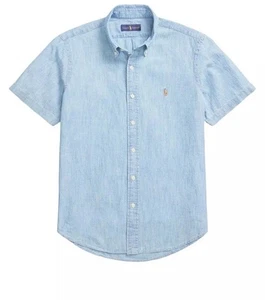 $ 115 Polo Ralph Lauren kurzärmliges Herrenhemd, blau, 4XB - Bild 1 von 3