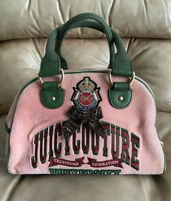 VINTAGE Juicy Couture Bag University Trustfund Generation Pink Terry Velour Y2K - Image 1 of 4