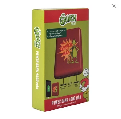 The Grinch Power Bank 4000Mah - Image 1 of 4