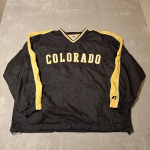 Chaqueta cortavientos vintage Russell Athletic Colorado XXL suéter Spellout años 90 - Imagen 1 de 5