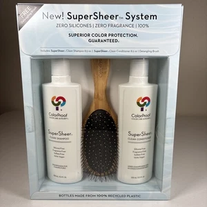 ColorProof SuperSheer Clean Shampoo Conditioner 8.5 Oz SiliconeFree Vegan Set - Picture 1 of 12