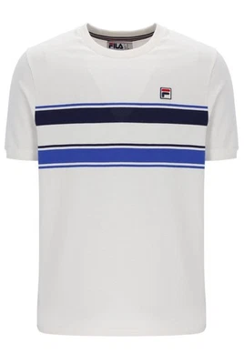 FILA® IGGY YARN DYE STRIPE TEE/GARDENIA/BLU ABBAGLIANTE/FILA NAVY - Large DHL - Immagine 1 di 3