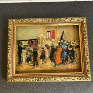 GG Vintage Michel Rostand Original Oil Signed 20th Century 15 X 20cm - Picture 1 of 5