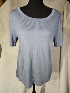 Womens Lucky Brand Blue XL Ribbed Tshirt - Picture 1 of 5