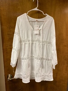 NWT Women's "MokingTop" white long sleeves and long pullover top.Size L - Picture 1 of 2