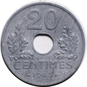 1943 France 20 Centimes UNC - Picture 1 of 3