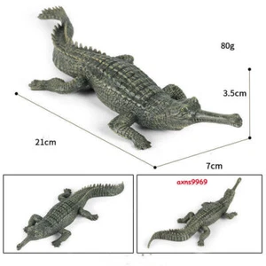 Wild Life Jungle Animal Figures Model Figurines Crocodile Gavial Toy For Kids - Picture 1 of 1