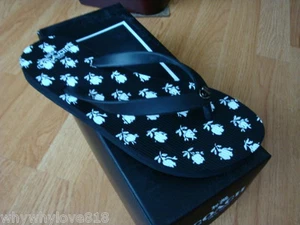 Neue Coach Alyssa Damen-Sandalen-Flip-Flops schwarz/weiß rosa Größe 6 - Bild 1 von 2