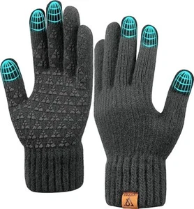 Winter Gloves for Men Women Touchscreen Touch Screen Fingers Anti-Slip Knit Warm - Picture 1 of 10